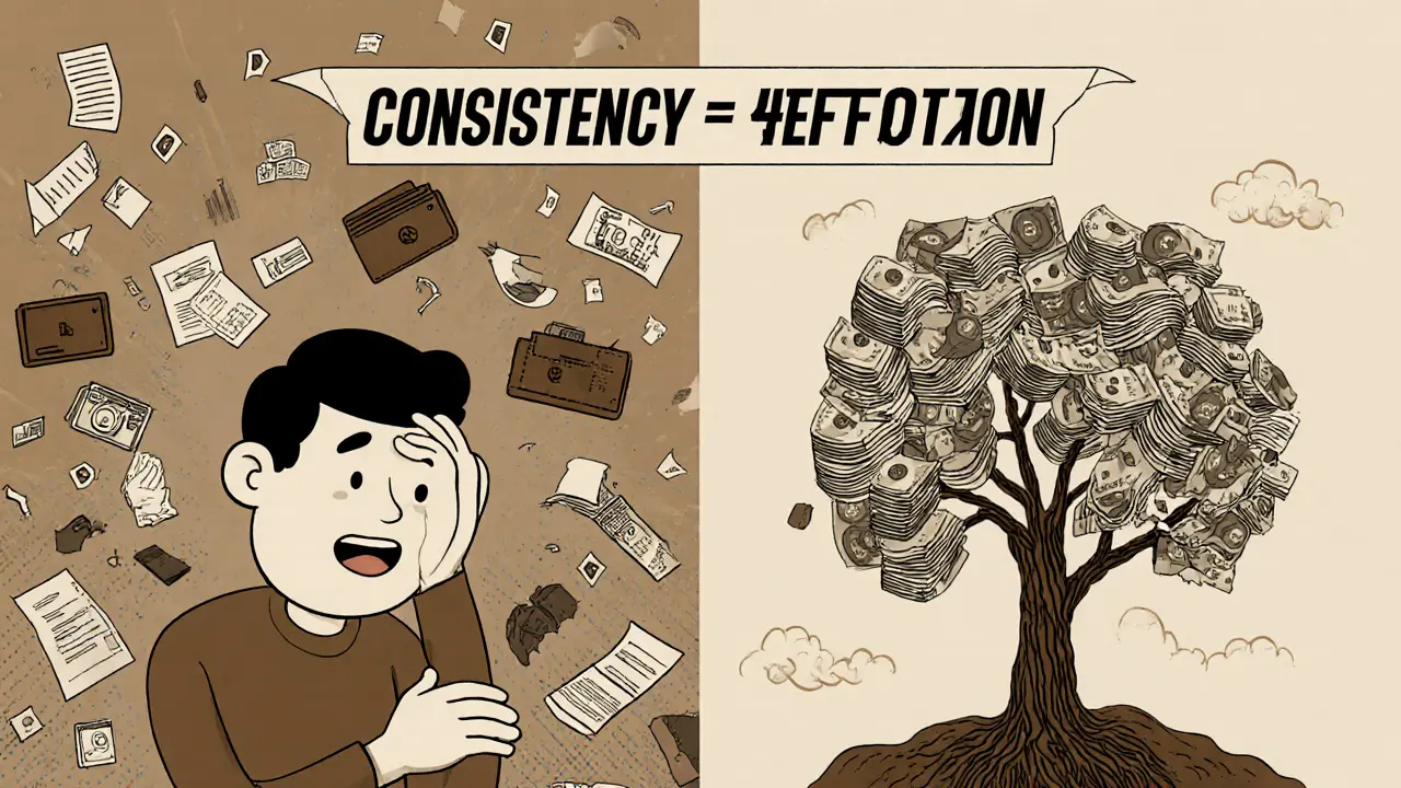 Два мира: хаос долгов и спокойный рост сбережений как живое дерево из денег.