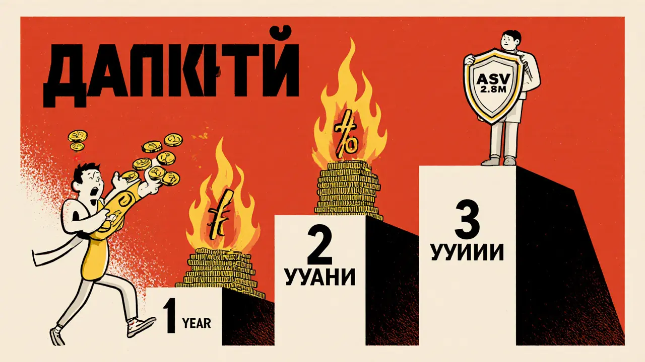 Финансовая лестница с тремя ступенями, одна из которых ведет к защите 2,8 млн рублей.