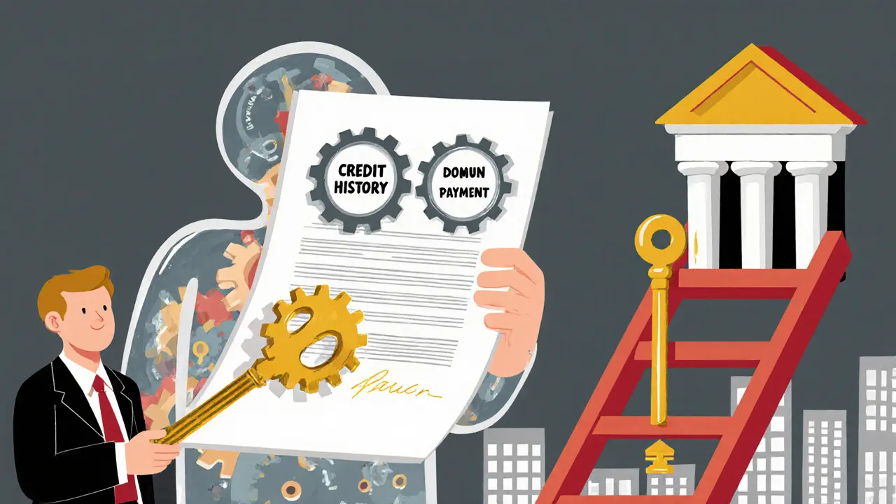 Прозрачный человек с внутренними механизмами, брокер направляет его к дому с золотым ключом, символизируя успех.