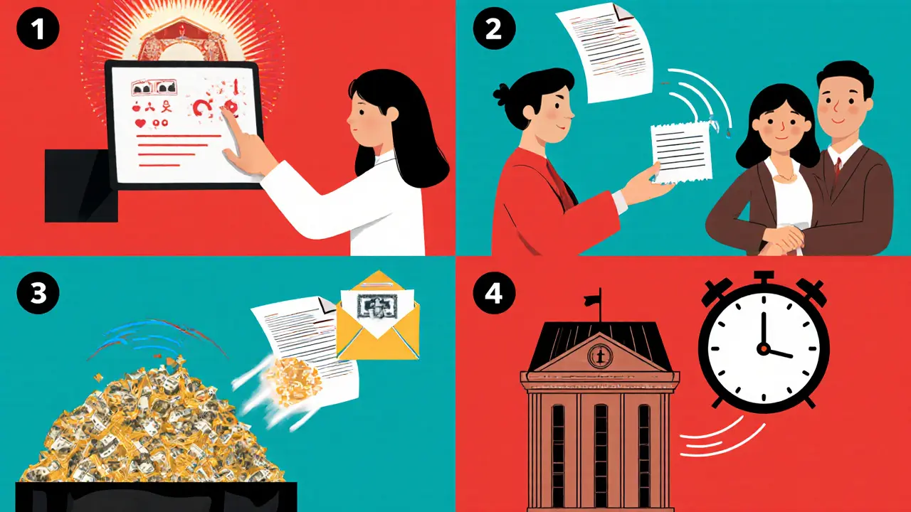 Четыре этапа ускорения ипотеки с маткапиталом: онлайн-заявка, одобрение банка, электронная передача, перевод средств.