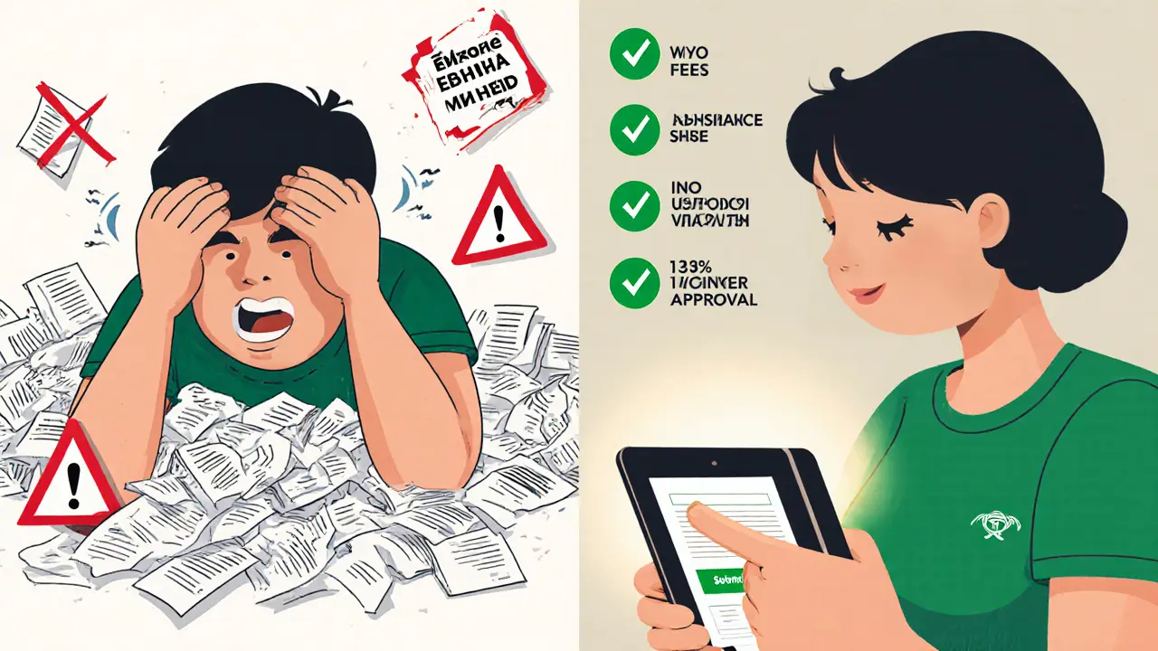 Два противоположных сценария оформления кредита: хаос против спокойствия.