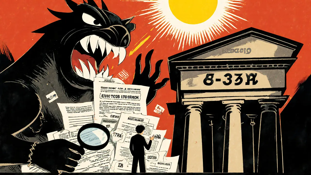 Заемщик в суде борется с монстром из договоров, над ним светит закон ФЗ-353, разрушая ложные условия.