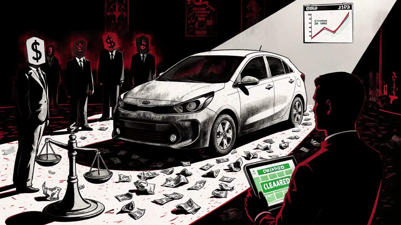 Аукцион автомобиля с потерей 30%, владелец смотрит на электронный ПТС с надписью &#039;ОЧИЩЕНО&#039;.