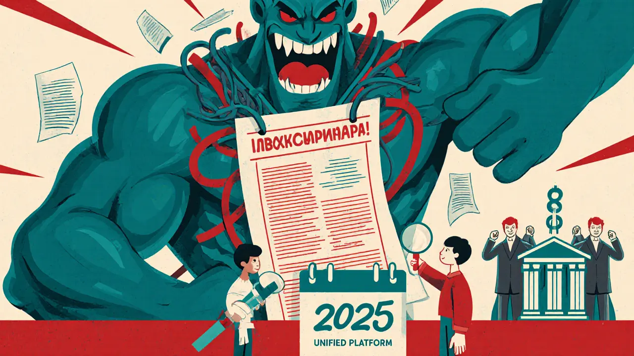 Герой уничтожает монстра мошенничества, открывая чистую кредитную историю, на фоне намёка на новую платформу 2025 года.