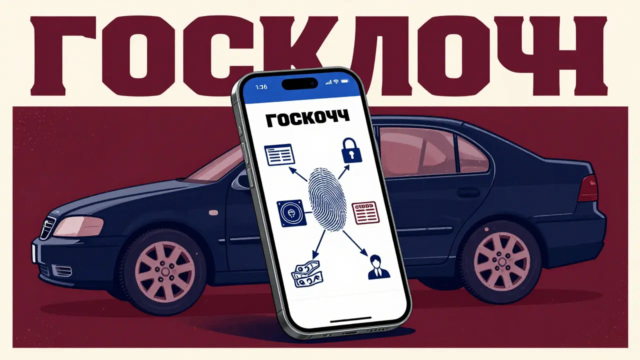 Цифровая подпись и блокировка средств в системе аккредитива, ведущая к регистрации автомобиля в ГИБДД.