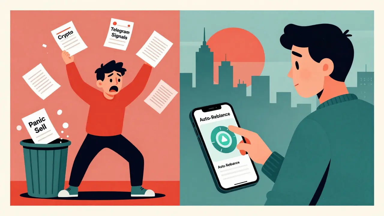 Сравнение паники и спокойствия: выбрасывание плохих советов против нажатия кнопки ребалансировки.