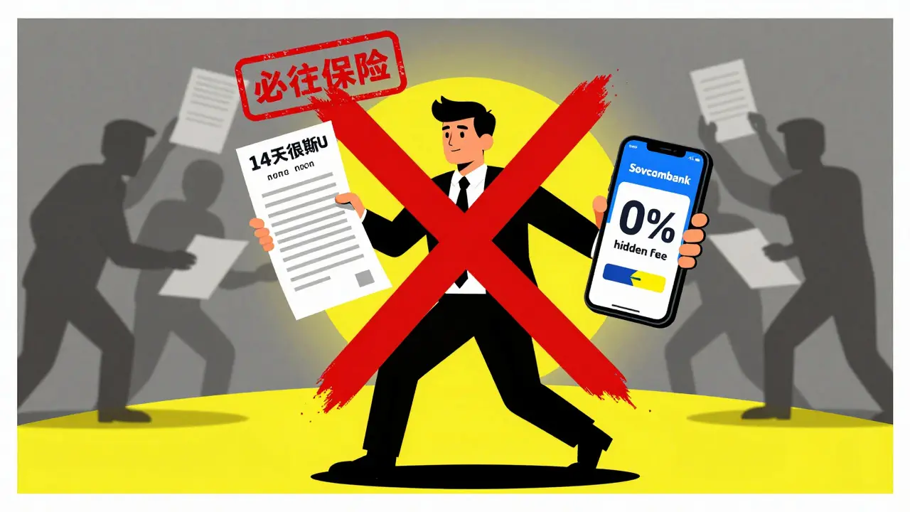 Человек отменяет обязательное страхование жизни, держа в руке квитанцию о возврате денег.