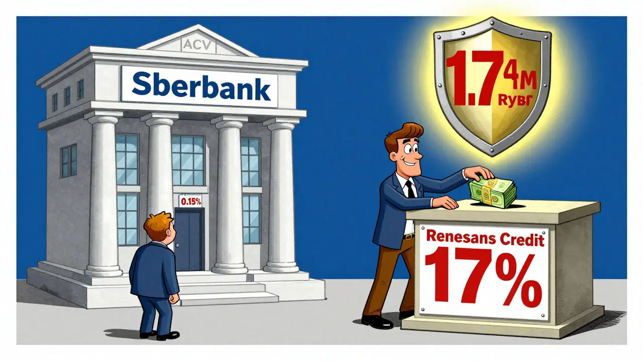 Депозит в маленьком банке с высокой ставкой под защитой страховки АСВ против крупного банка с низкой ставкой.