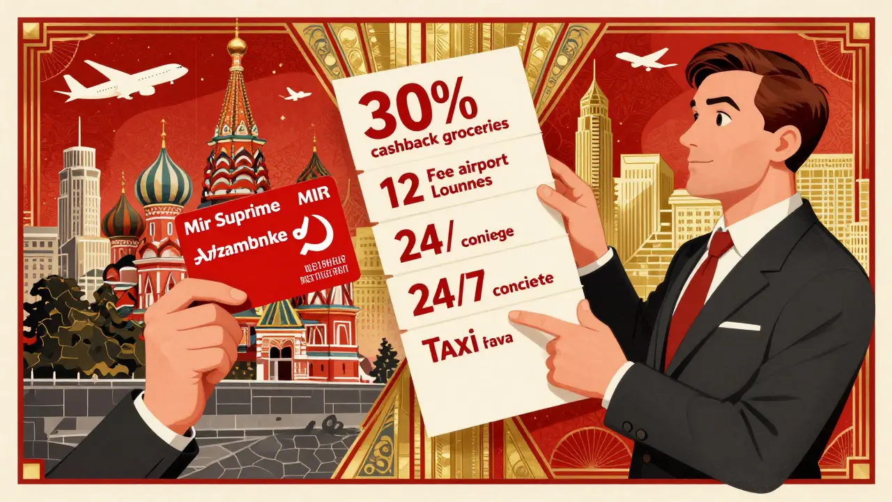 Премиальная карта с плавающими бонусами: кешбэк, лаундж, консьерж, компенсация такси.