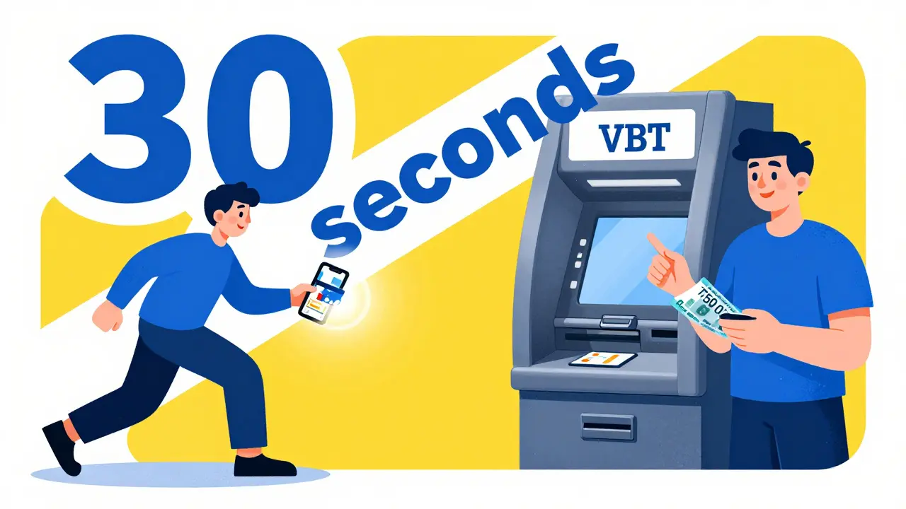 Перевод денег со сберегательного счета на карту и снятие 750 тыс. рублей в банкомате ВТБ.