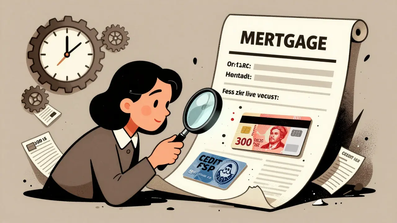 Женщина исследует кредитную историю, обнаруживая скрытые ошибки и просрочки.