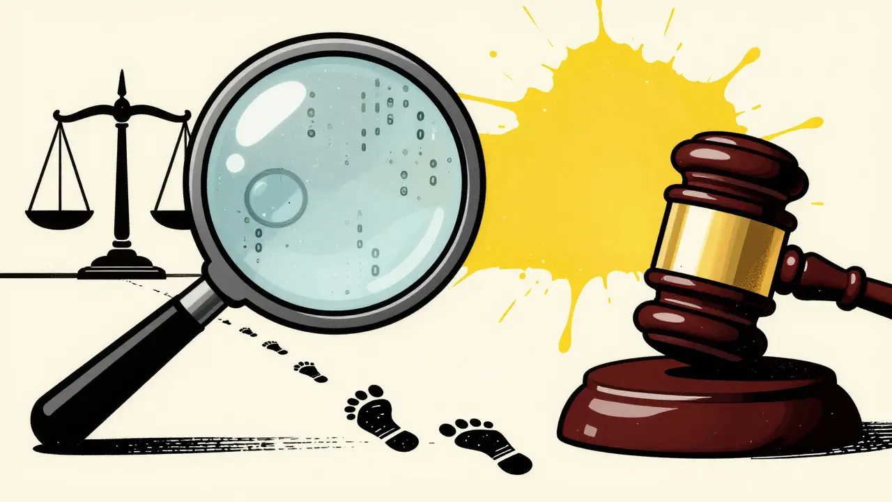 Концептуальное изображение расследования мошенничества и поиска справедливости